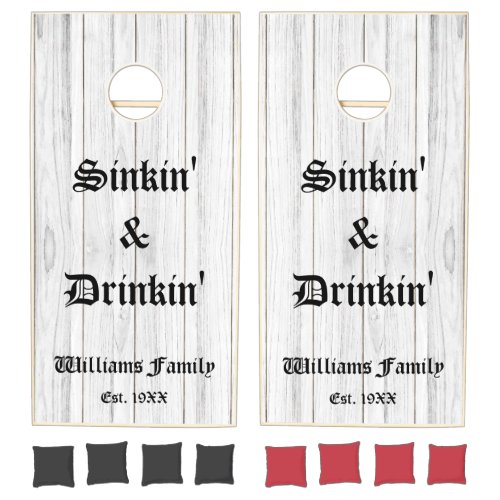 Funny Drinking Cornhole Set