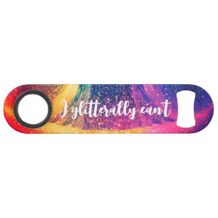 Funny Drinking Game Rainbow Tie-Dye Glitter Galaxy Bar Key