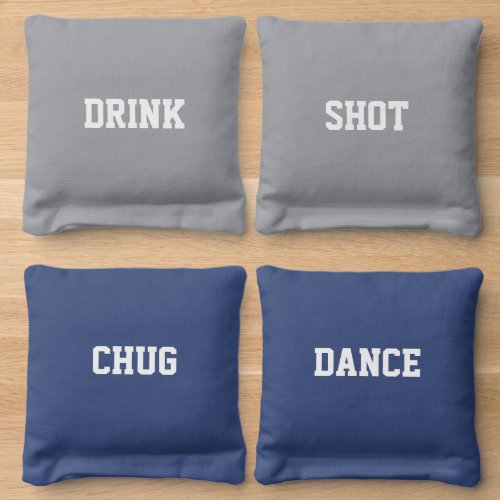 Funny Drinking Game Simple Custom Text Cornhole Bags