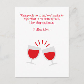Funny Drinking Hangover Postcard