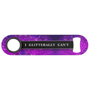 Funny Drinking Joke Purple Glitter Monogram Name Bar Key
