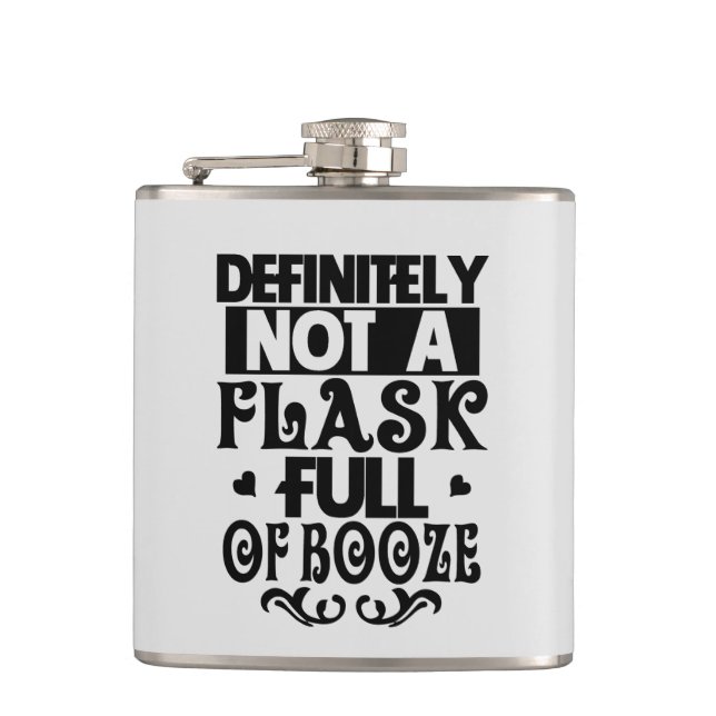funny drinking lovers word art  flask (Front)