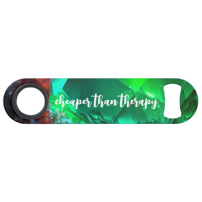 Funny Drinking Quote Abstract Underwater Crystals Bar Key (Front (Horizontal))