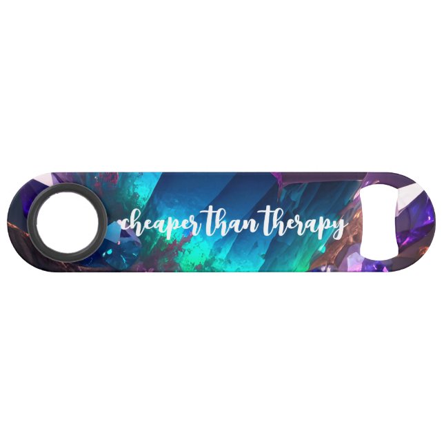 Funny Drinking Quote Abstract Underwater Crystals Bar Key (Front (Horizontal))
