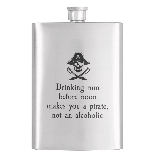 Funny Drinking Rum You Are A Pirate Flask (Front)