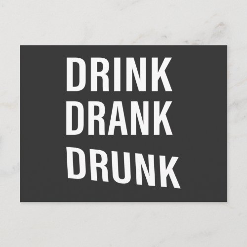Funny drinking sayings about whiskey drinker postcard