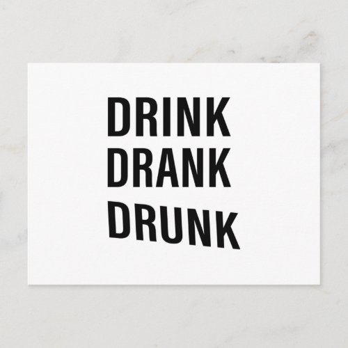 Funny drinking sayings about whiskey drinker postcard