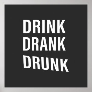 Funny drinking sayings about whiskey drinker poster