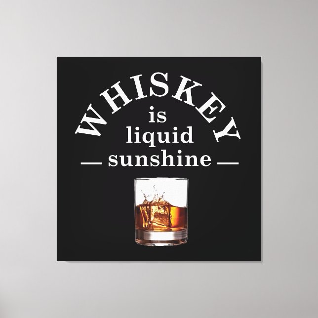 Funny Drinking Whiskey Quotes  Canvas Print (Front)