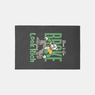 Funny Drip Dog Money Quote Rug