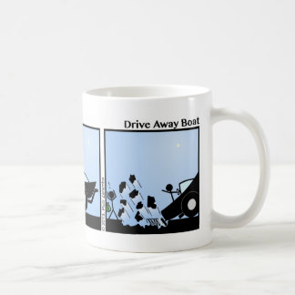Funny Drive Away Boat Stickman Mug - 109