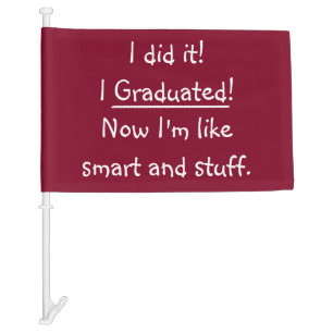 Funny Drive By Parade Graduate Graduation Party Car Flag