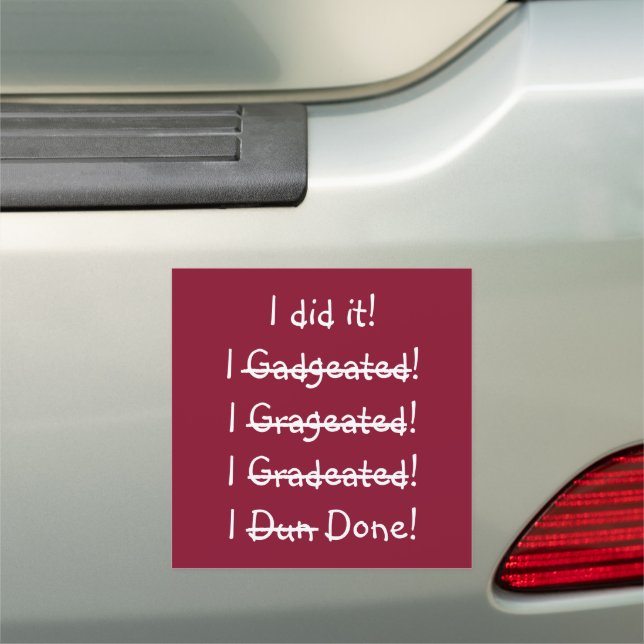 Funny Drive By Parade Graduation Party Graduate Car Magnet (In Situ)