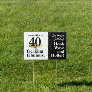 Funny Drive By Quarantine Birthday Custom Yard Sign