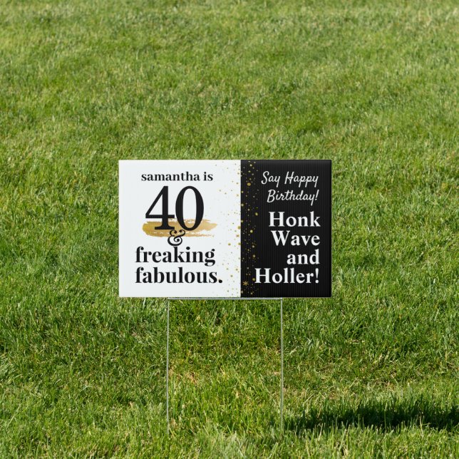 Funny Drive By Quarantine Birthday Custom Yard Sign (Insitu)