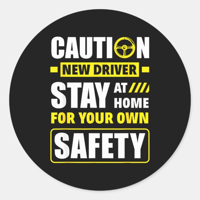 Funny Driver's License New Driver  Classic Round Sticker (Front)