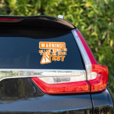Funny Driving Car Tailgater Modern Typography Sticker at Zazzle