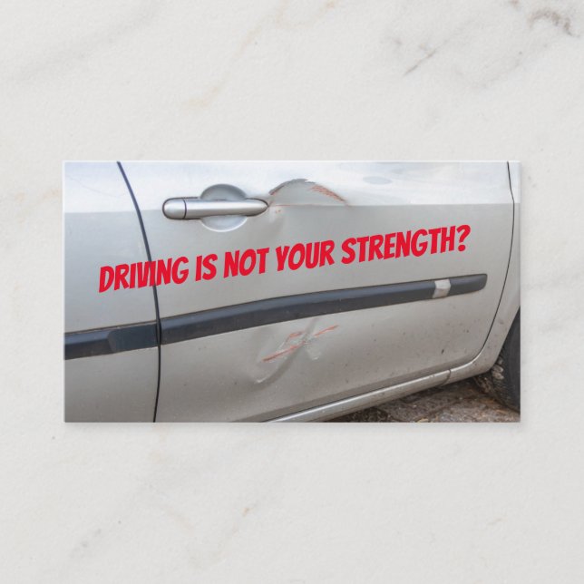 Funny driving instructor driving school car repair business card (Front)