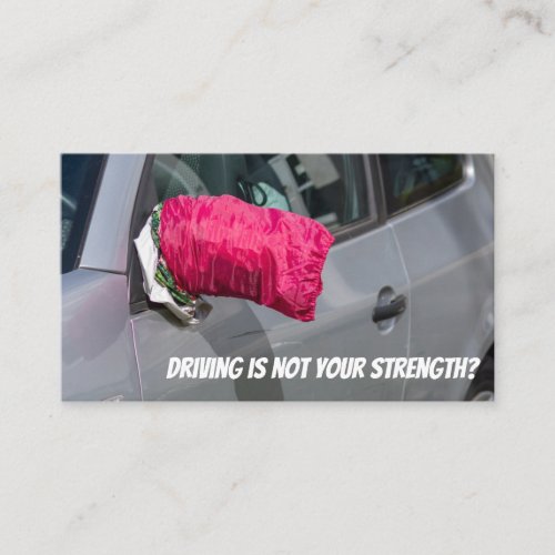 Funny driving instructor driving school car repair business card