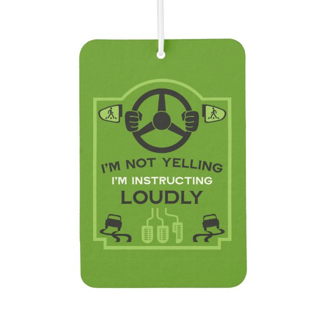 Funny Driving Instructor Gift Air Freshener (Front)