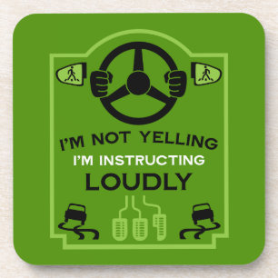Funny Driving Instructor Gift Beverage Coaster