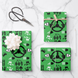 Funny Driving Instructor Gift Wrapping Paper Sheets