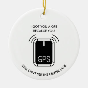Funny Driving or bowling, Sarcastic gift Ceramic Ornament