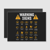 Funny Driving Warning Signs 101 Auto Mechanic Gift (Front/Back)