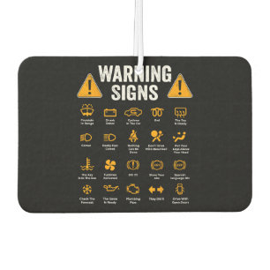 Funny Driving Warning Signs 101 Auto Mechanic Gift Air Freshener