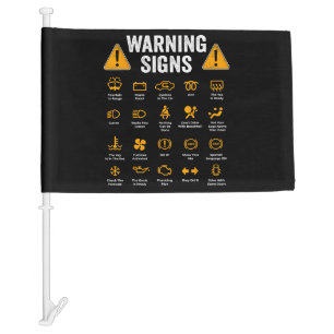 Funny Driving Warning Signs 101 Auto Mechanic Gift Car Flag