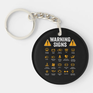 Funny Driving Warning Signs 101 Auto Mechanic Gift Keychain