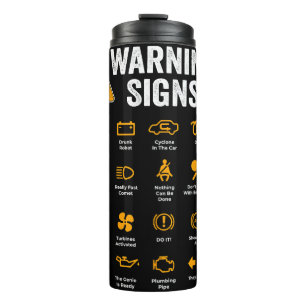 Funny Driving Warning Signs 101 Auto Mechanic Gift Thermal Tumbler