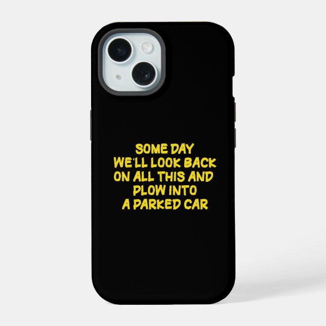 Funny Driving While Nostalgic Cautionary Quote Iphone Case (Back)