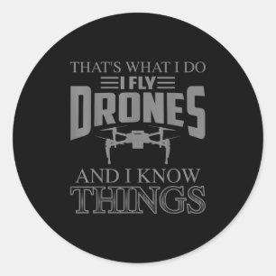 Funny Drone Art For Men Women Boys Drone Racing Dr Classic Round Sticker