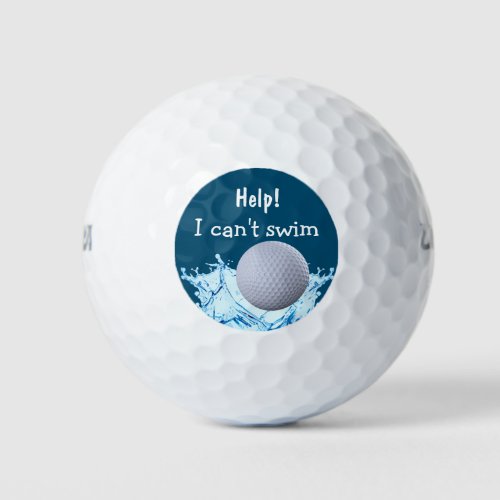 Funny Drowning Novelty Golf Balls