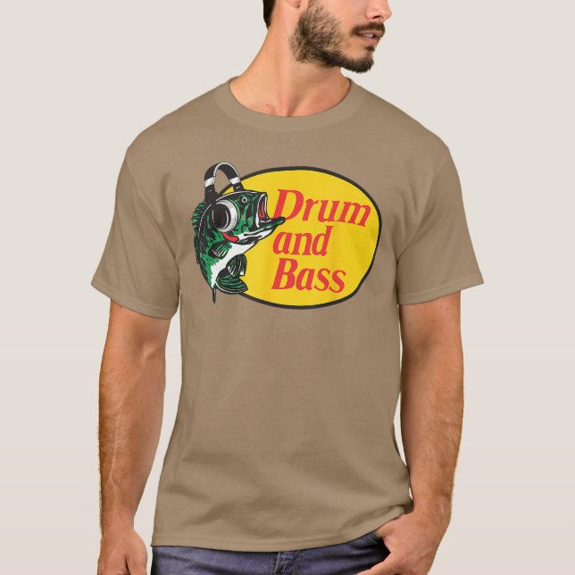 Funny Drum and Bass for Music Lovers funny friends T-Shirt (Front)