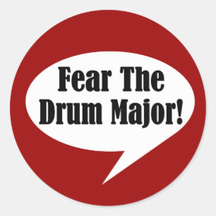 Funny Drum Major Classic Round Sticker