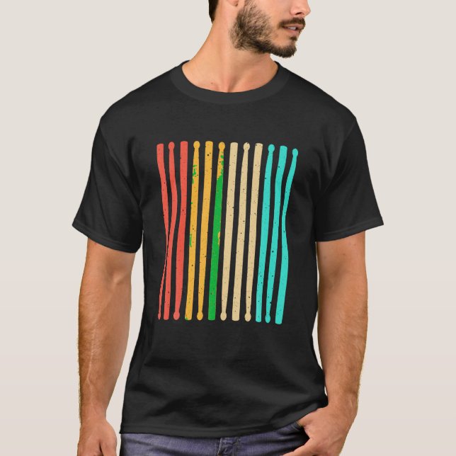 Funny Drum Sticks Gift For Drummer Boys Girls Kids T-Shirt (Front)