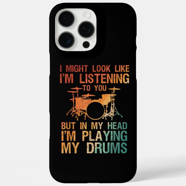 Funny Drummer Art For Men Women Drum Player Percus Case-Mate iPhone Case (Back)
