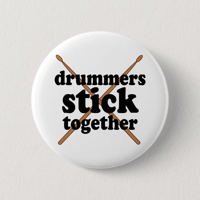Funny Drummer Button (Front)