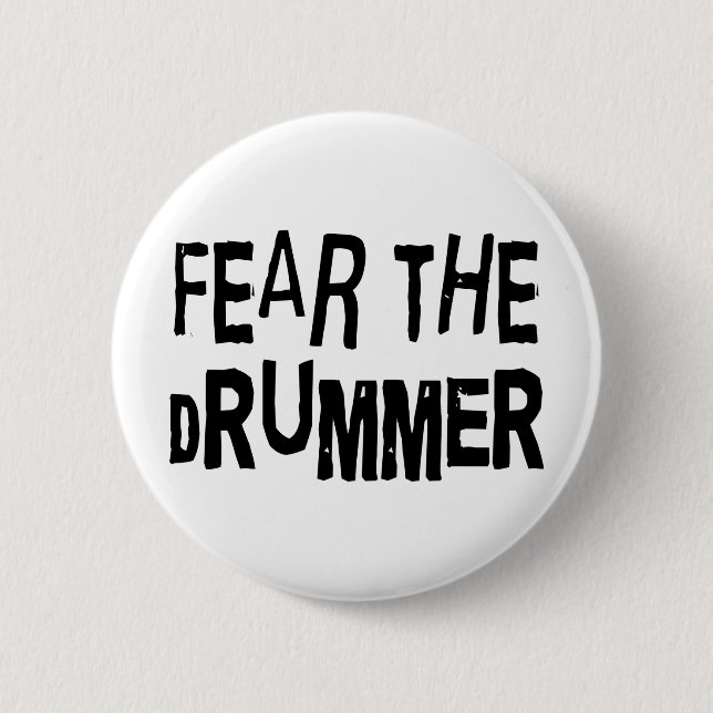 Funny Drummer Button (Front)