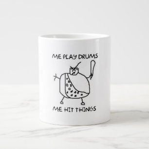Funny Drummer Caveman Me Hit Things Coffee Mugs