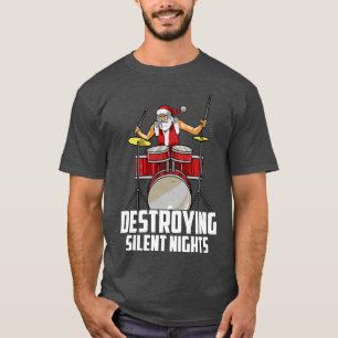 Funny Drummer Christmas Drum Set Drum Player Gift T-Shirt