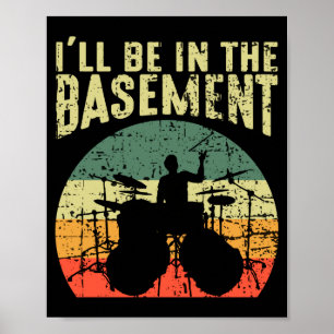 Funny Drummer Drumming Art Lovers For Men Boys Poster