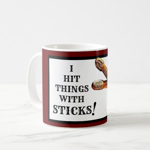 Funny Drummer Drumming Percussion Drum Rock Band Coffee Mug