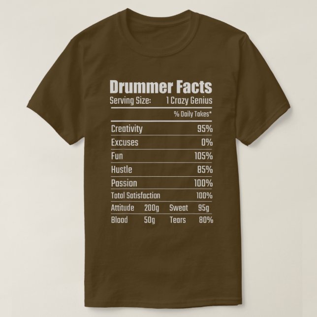 Funny Drummer Meaning Music Student Musician Drum  T-Shirt (Design Front)