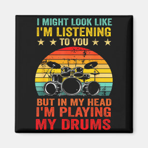 Funny Drummer Men Women Drumline Drumming Musical  Magnet