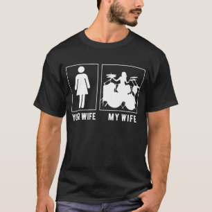 Funny Drummer My Wife Your Wife Gift for Husband T T-Shirt