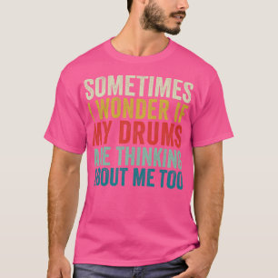 Funny Drummer Paradiddle Retro Drumming Drum Set T-Shirt