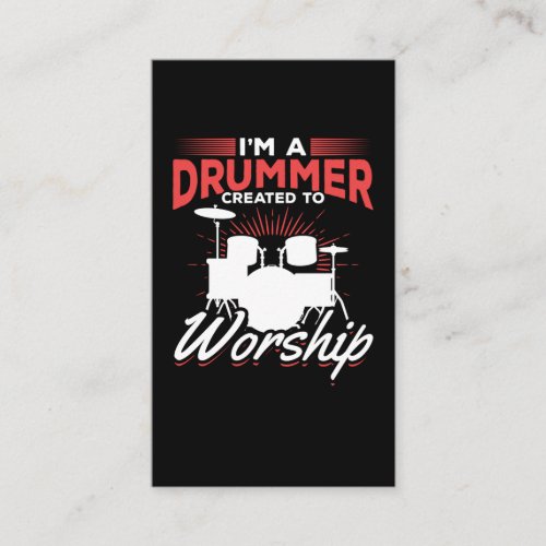Funny Drummer Quote Drum Set Business Card